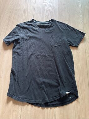 Free Planet Black Short-Sleeve V-Neck Pocket Tee